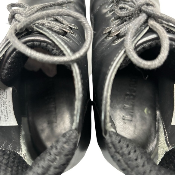 LL Bean Black Smooth Leather Lace-Up Combat Ankle Boots Sz 6.5 Made in Portugal - Picture 4 of 13
